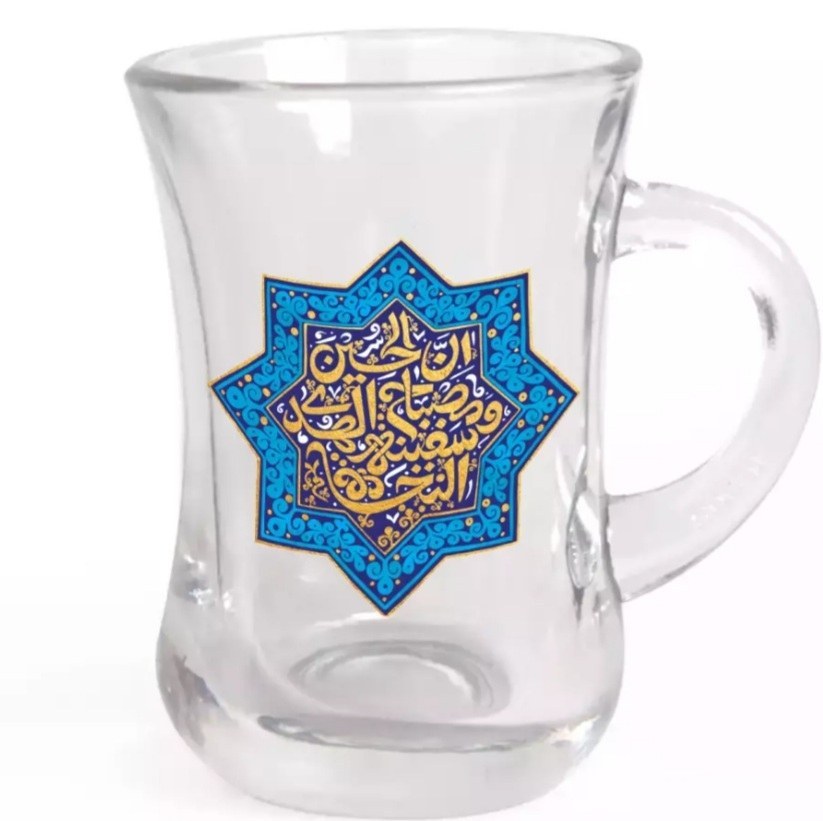 استکان کمر باریک دسته دار تک عددی
