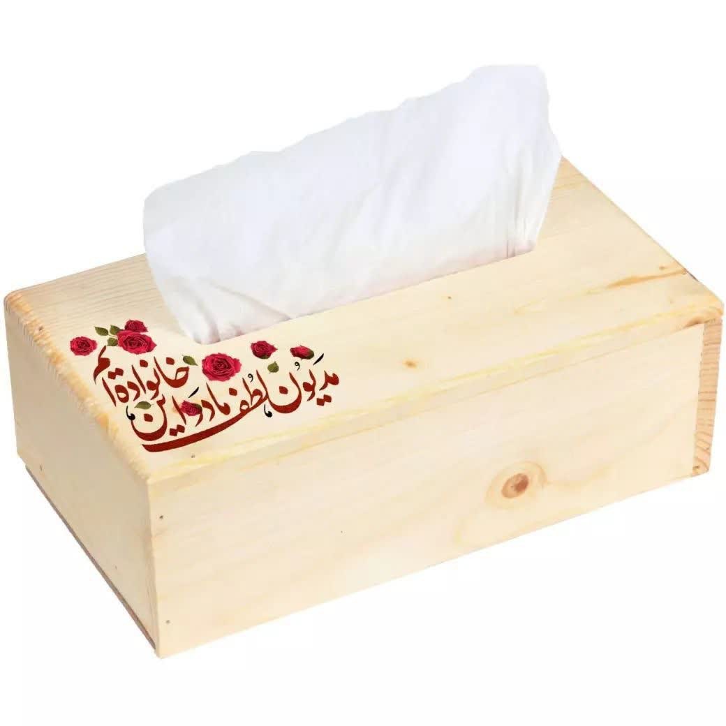 جا دستمال کاغذی چوبی