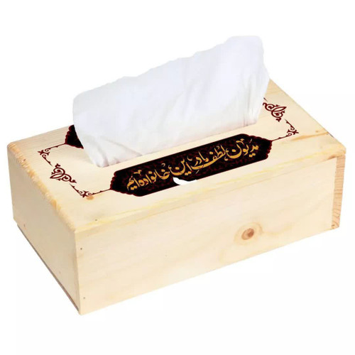 جا دستمال کاغذی چوبی