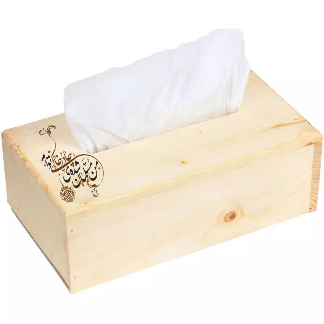 جا دستمال کاغذی چوبی