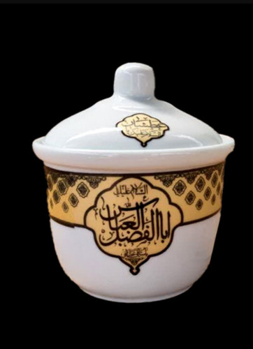 قندان چینی ، مزین به السلام علیک یااباعبدالله، السلام علیک یا ابالفضل العباس