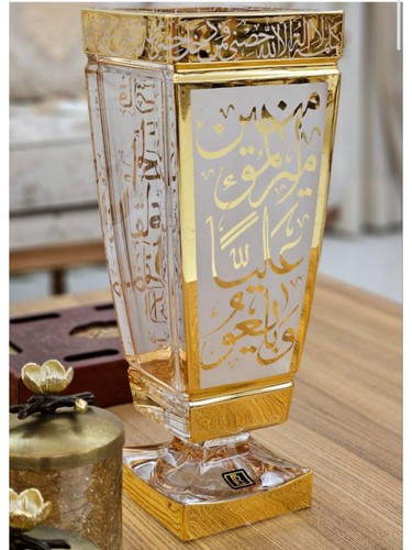 گلدان کریستال نوبل طلاکوب مهدوی _ علوی